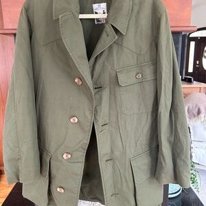 Grenfell Cloth Co, coat made England, size 97cm, 38”, coat, army green
